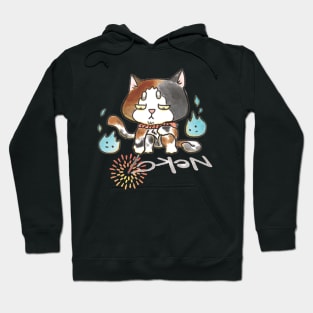 A Cute Neko playing Fireworks alone. Hoodie